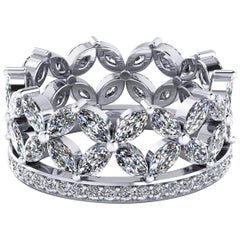 Viktorianischer Platinring mit 2,15 Karat Marquise-Diamanten und rundem Brillanten