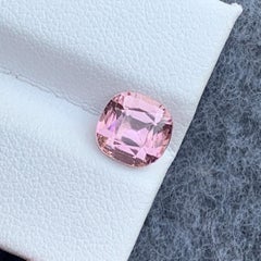 2.15 Carat Narural Light Pink Faceted Tourmaline Cushion Shape