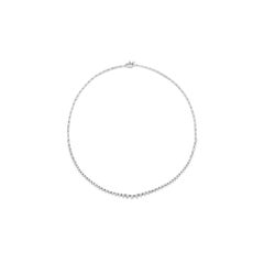 Collier à 3 griffes en or blanc 14 carats avec diamants naturels de 2,15 carats 16''