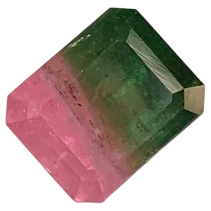 2.15 Carat Natural Loose Bi Colour Tourmaline Emerald Shape Gemstone