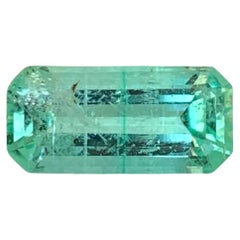 2.15 Carat Natural Loose Emerald Stone Emerald Cut Gemstone From Afghanistan
