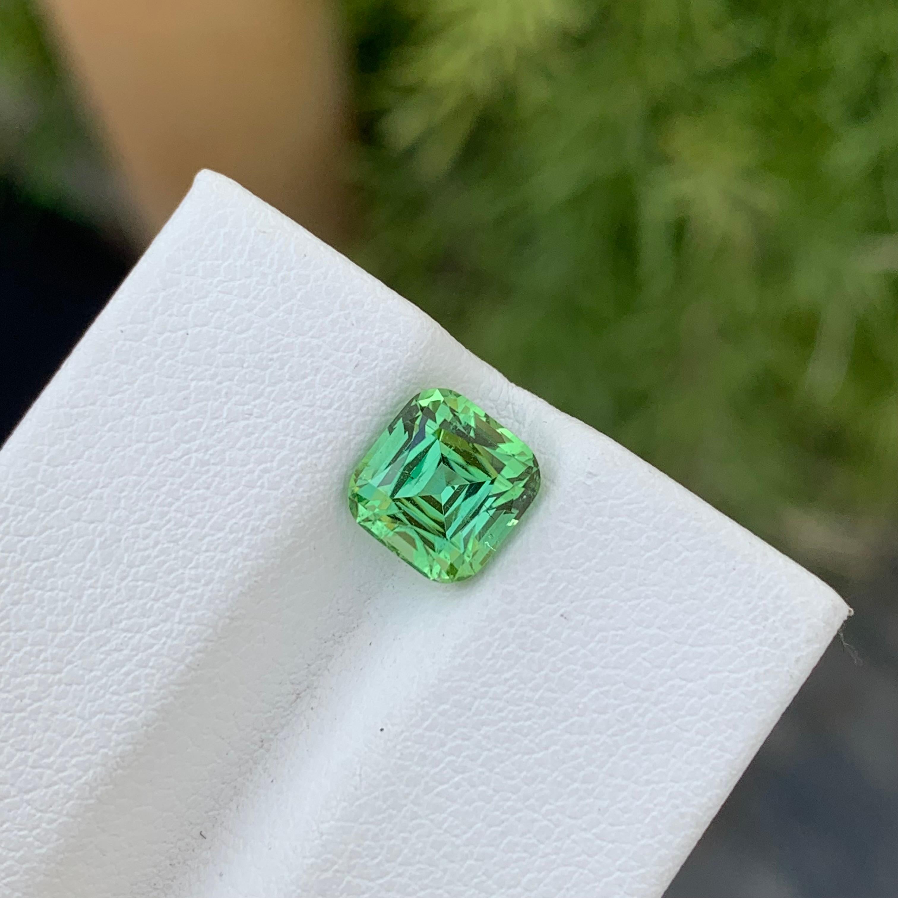 Loose Green Tourmaline
Weight: 2.15 Carats
Dimension: 6.9 x 7.2 x 5.5 Mm
Colour: Green
Origin: Afghanistan
Certificate: On Demand
Treatment: Non

Tourmaline is a captivating gemstone known for its remarkable variety of colors, making it a favorite