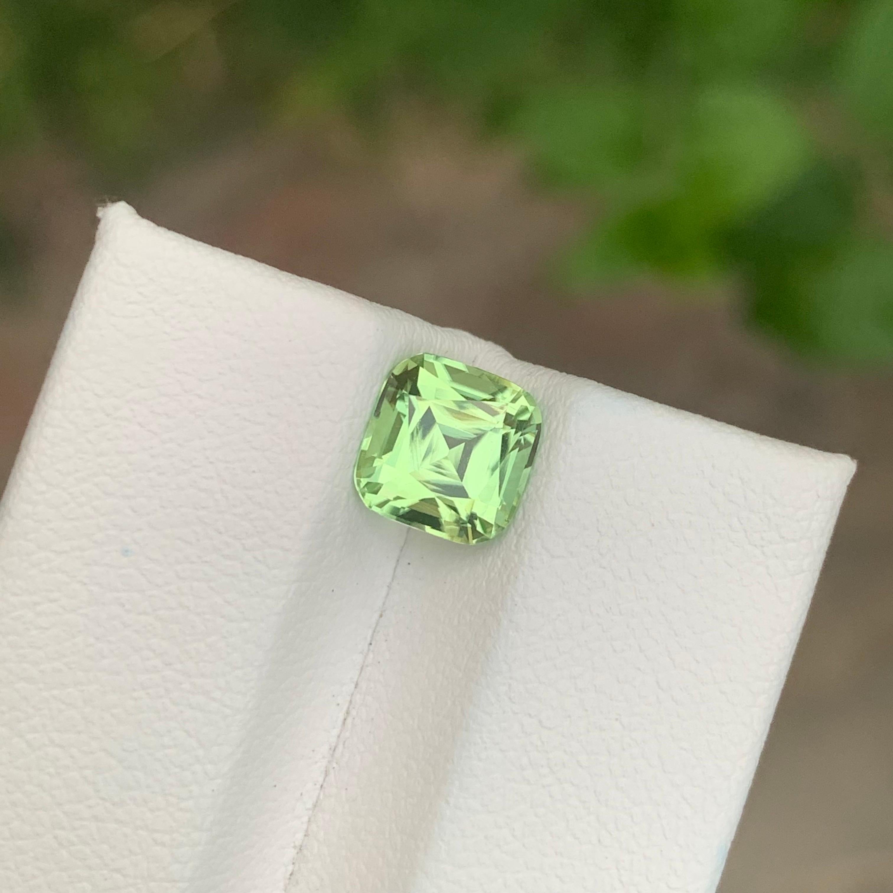 2.15 Carat Natural Loose Green Tourmaline Cushion Shape Gemstone (Tourmaline verte en forme de coussin) en vente 4