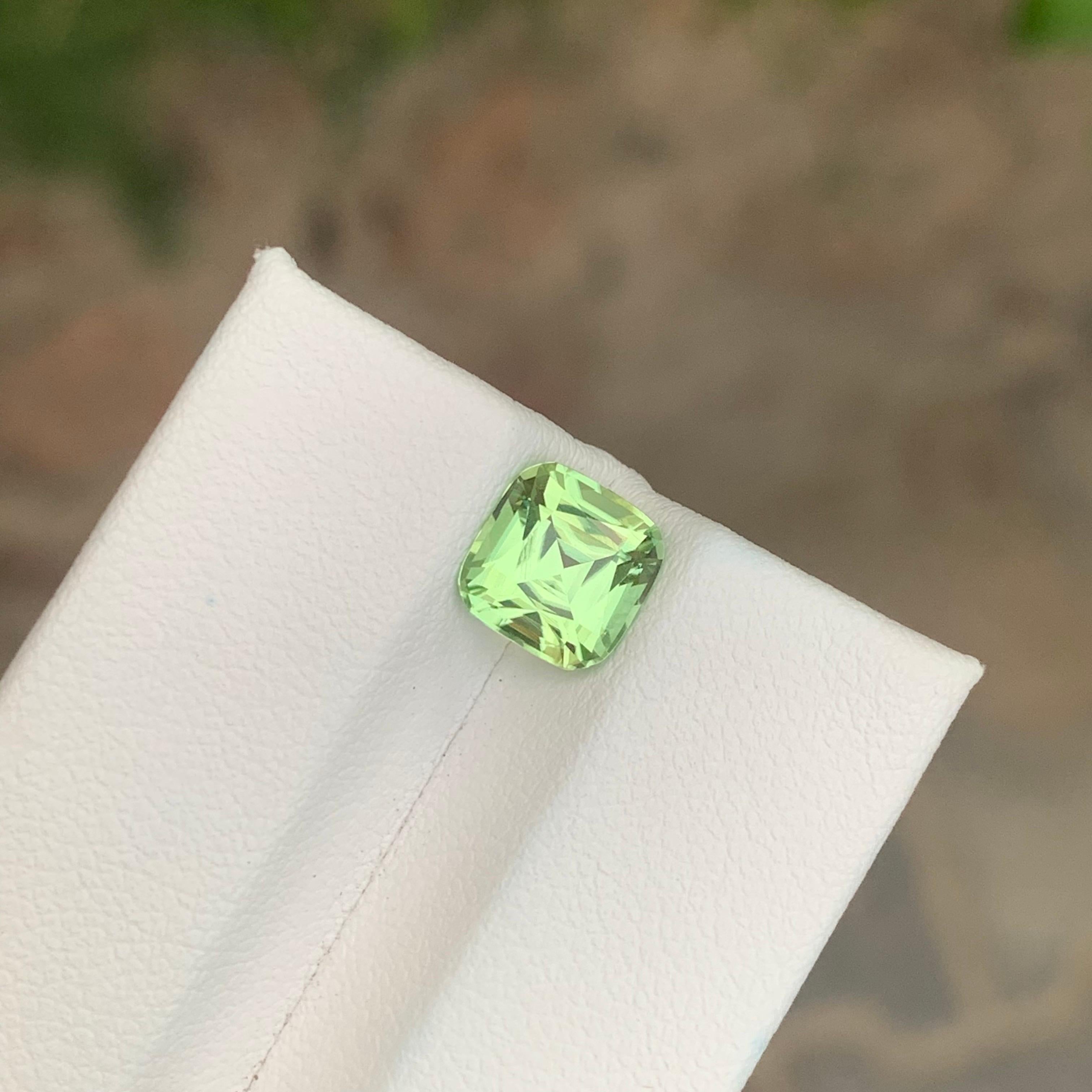 2.15 Carat Natural Loose Green Tourmaline Cushion Shape Gemstone (Tourmaline verte en forme de coussin) en vente 5