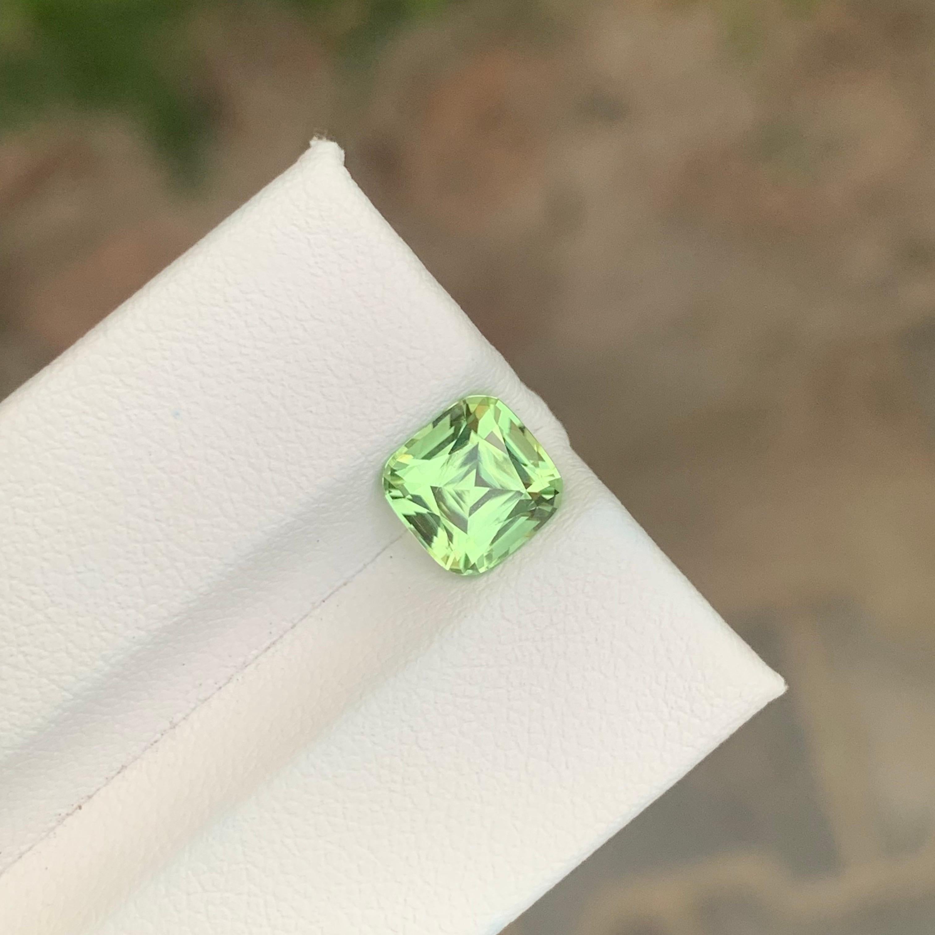 2.15 Carat Natural Loose Green Tourmaline Cushion Shape Gemstone (Tourmaline verte en forme de coussin) en vente 6