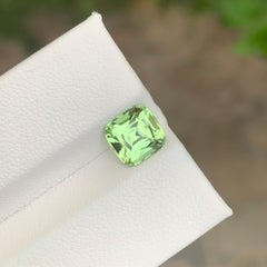 2.15 Carat Natural Loose Green Tourmaline Cushion Shape Gemstone
