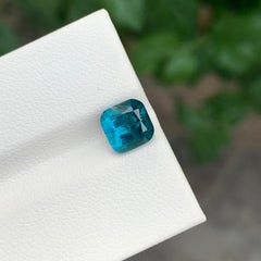 2.15 Carat Natural Loose Indicolite Tourmaline Square Shape Gemstone