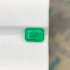 2,15 quilates de piedra esmeralda verde intenso suelta natural talla esmeralda