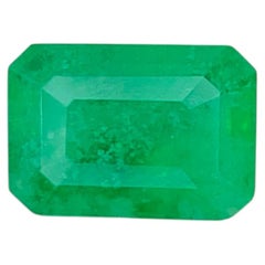 2,15 quilates de piedra esmeralda verde intenso suelta natural talla esmeralda