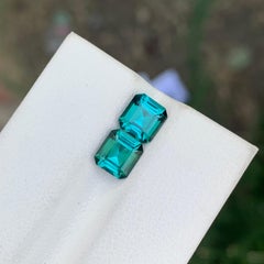 2.15 Carat Natural Loose Lagoon Shade Tourmaline Pair Gemstone For Earrings