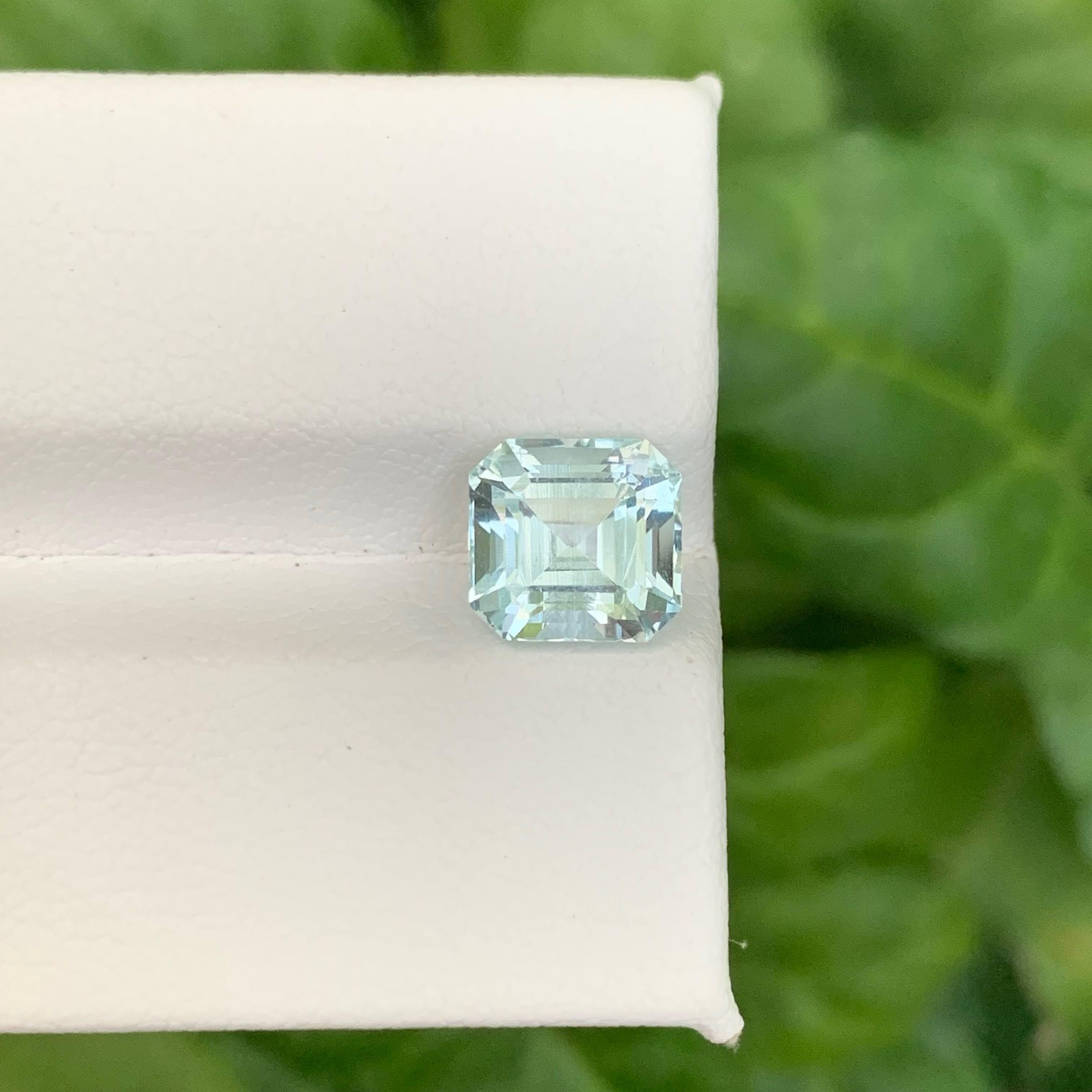 2.15 Karat Natürlicher loser hellblauer Aquamarin Smaragdschliff Pakistanischer Edelstein im Zustand „Neu“ im Angebot in Bangkok, TH