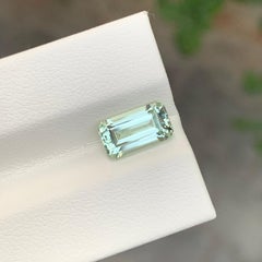 2.15 Carat Natural Loose Light Green Tourmaline Emerald Shape Gem