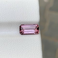 2.15 Carat Natural Loose Pinkish Tourmaline Stone Emerald Cut Afghan Gemstone