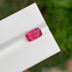 2.15 Carat Natural Loose Rubellite Tourmaline Long Cushion Shape Gem For Ring