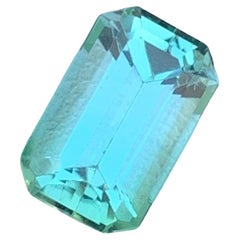 2.15 Carat Natural Loose Seafoam Mint Tourmaline Emerald Cut from Afghan Mine