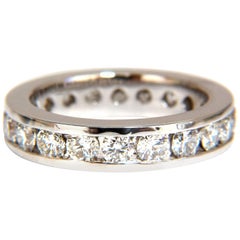 2.15 Carat Natural Round Diamonds Eternity Band Ring G/VS Channel