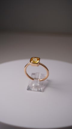 2.15 Carat No Heat Yellow Sapphire Solitaire Ring in 14 Karat Yellow Gold