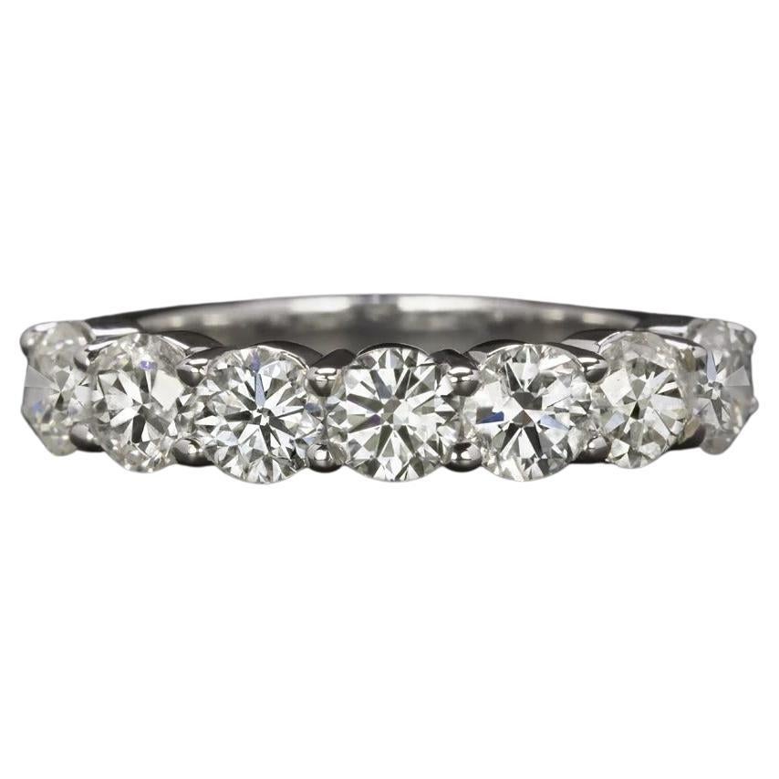 2.15 Carat Round Brilliant Cut Semi Eternity Band Ring