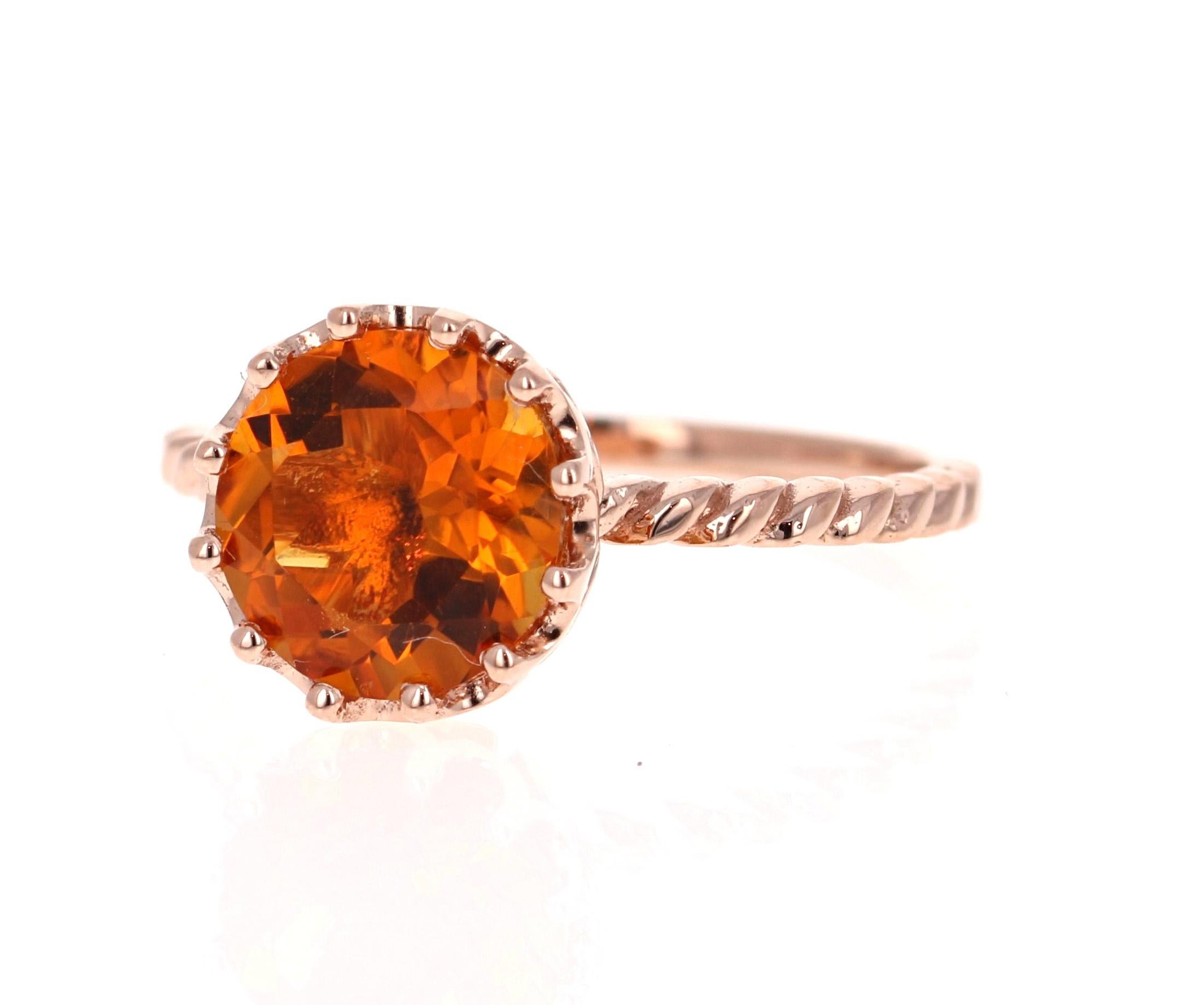 tangerine-hued citrine