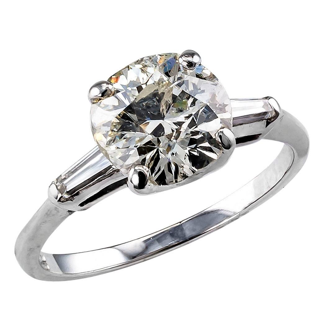 2.15 Carat Transitional Cut Diamond Solitaire Engagement Ring