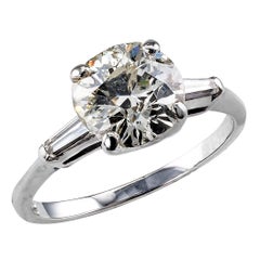 Retro 2.15 Carat Transitional Cut Diamond Solitaire Engagement Ring