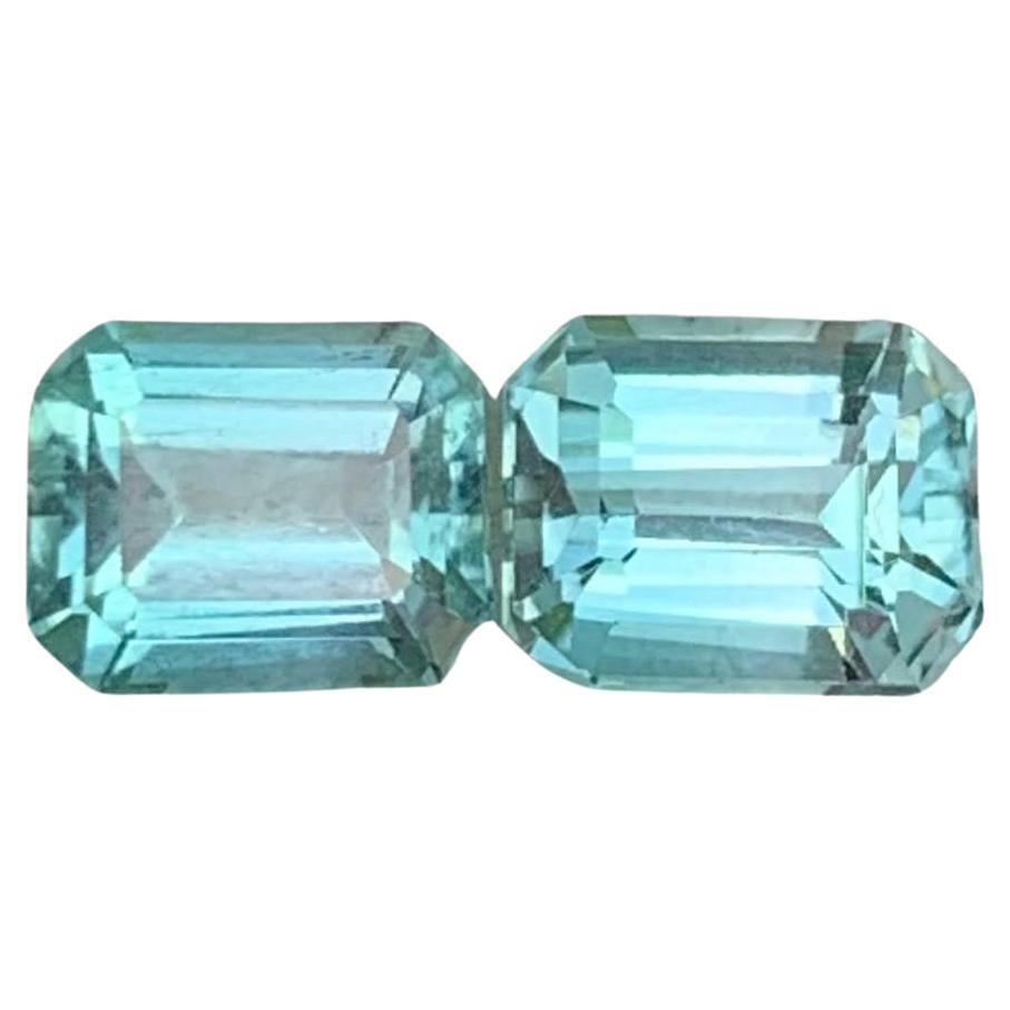Paraiba 2,15 carats  Tourmaline de couleur Paire Émeraude d'Afghanistan