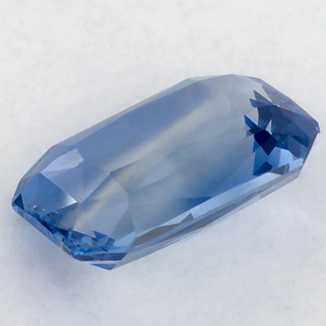 2.15 Karat Blauer Saphir Oktagon Loser Edelstein im Angebot 3
