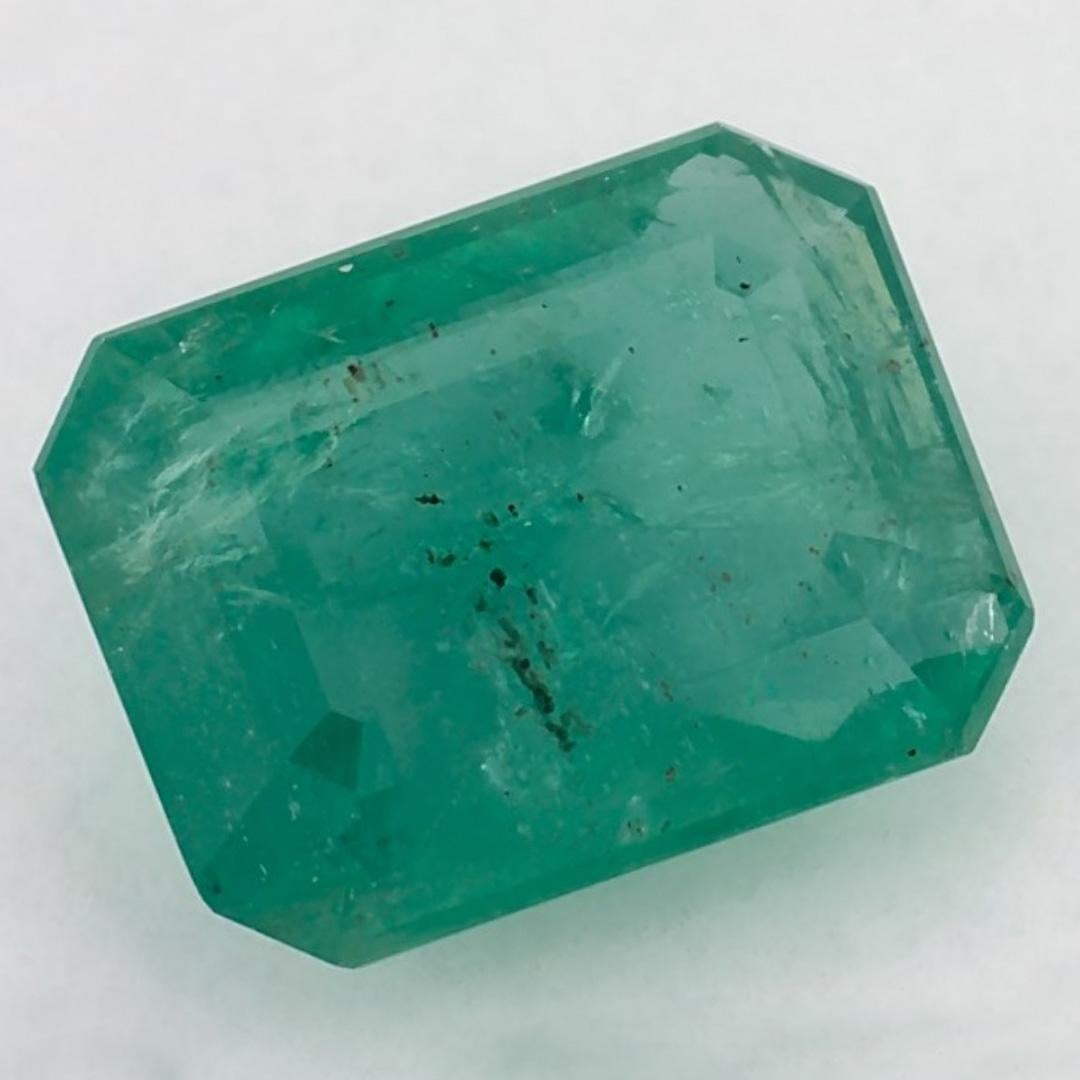 2.15 Ct Emerald Octagon Cut Loose Gemstone In New Condition For Sale In Fort Lee, NJ