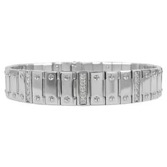 2.15 Ct Men
s Screw Link Diamond Bracelet 14k Solid White Gold 49.6 g 8
.