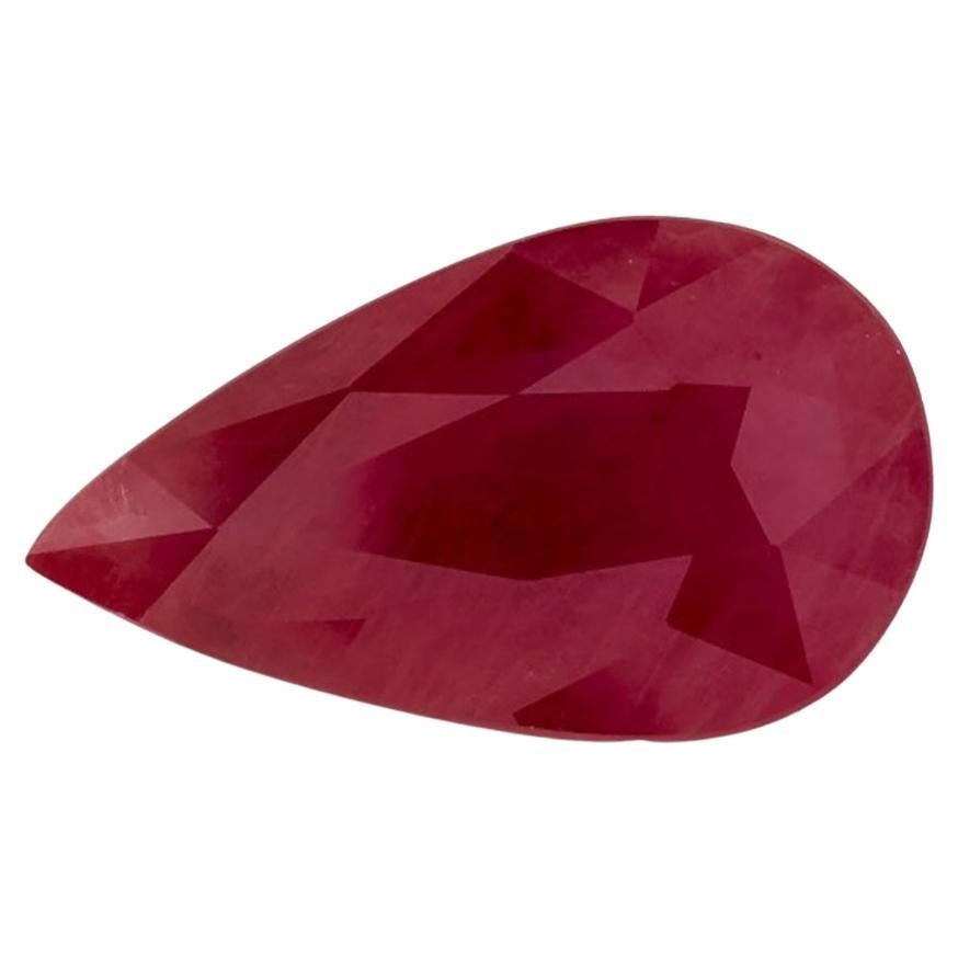 2.15 Ct Ruby Pear Loose Gemstone