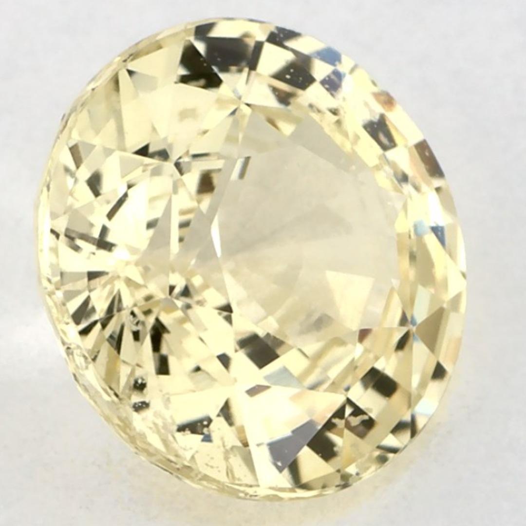 Taille ronde 2.15 Ct Yellow Sapphire Round Loose Gemstone (pierre précieuse en vrac) en vente