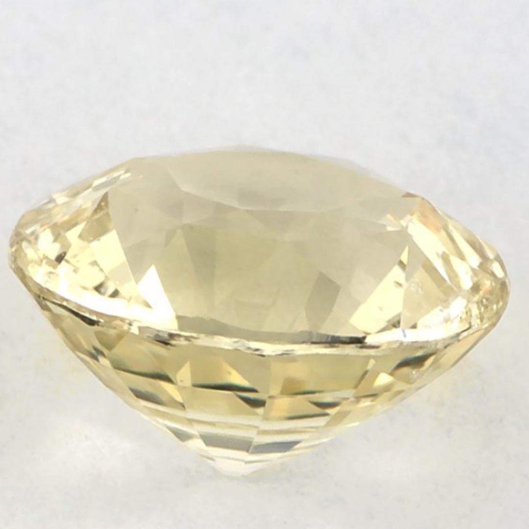 2.15 Ct Yellow Sapphire Round Loose Gemstone (pierre précieuse en vrac) Neuf - En vente à Fort Lee, NJ