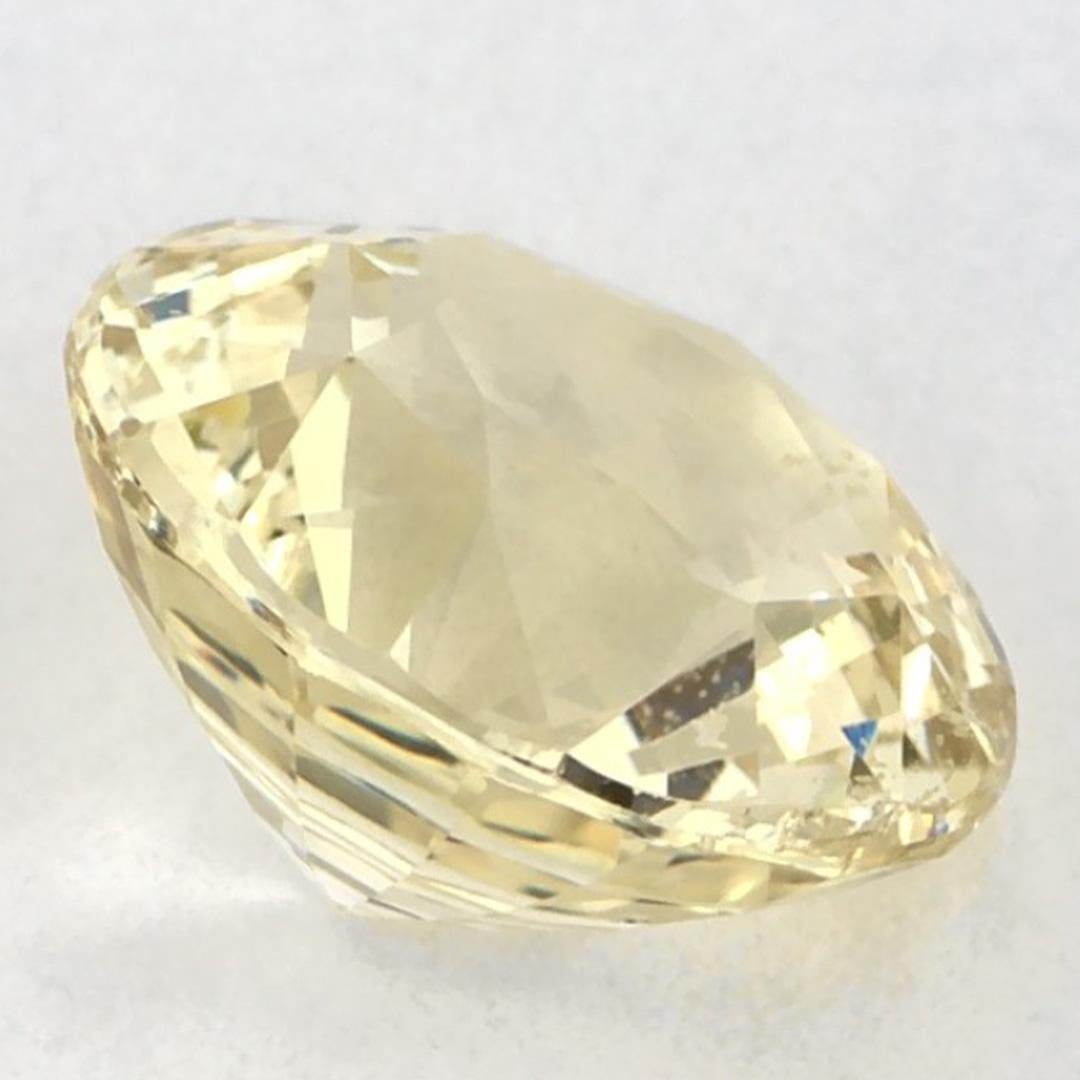 2.15 Ct Yellow Sapphire Round Loose Gemstone (pierre précieuse en vrac) en vente 1