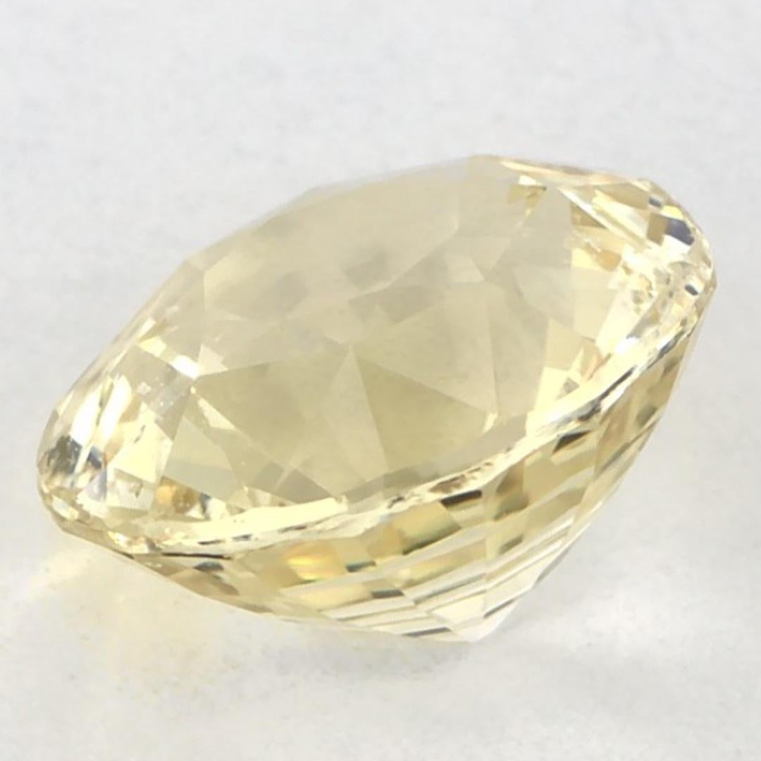 2.15 Ct Yellow Sapphire Round Loose Gemstone (pierre précieuse en vrac) en vente 3