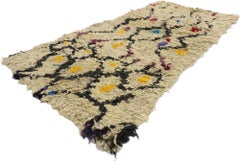 Vintage Berber Boucherouite Moroccan Azilal Rug