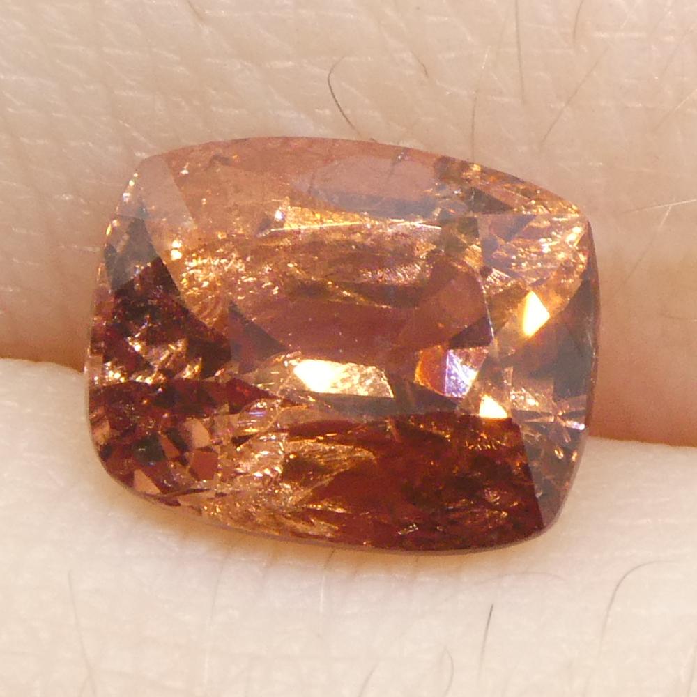 2,15ct Spinello arancione a cuscino dalla Birmania non riscaldato in vendita 7