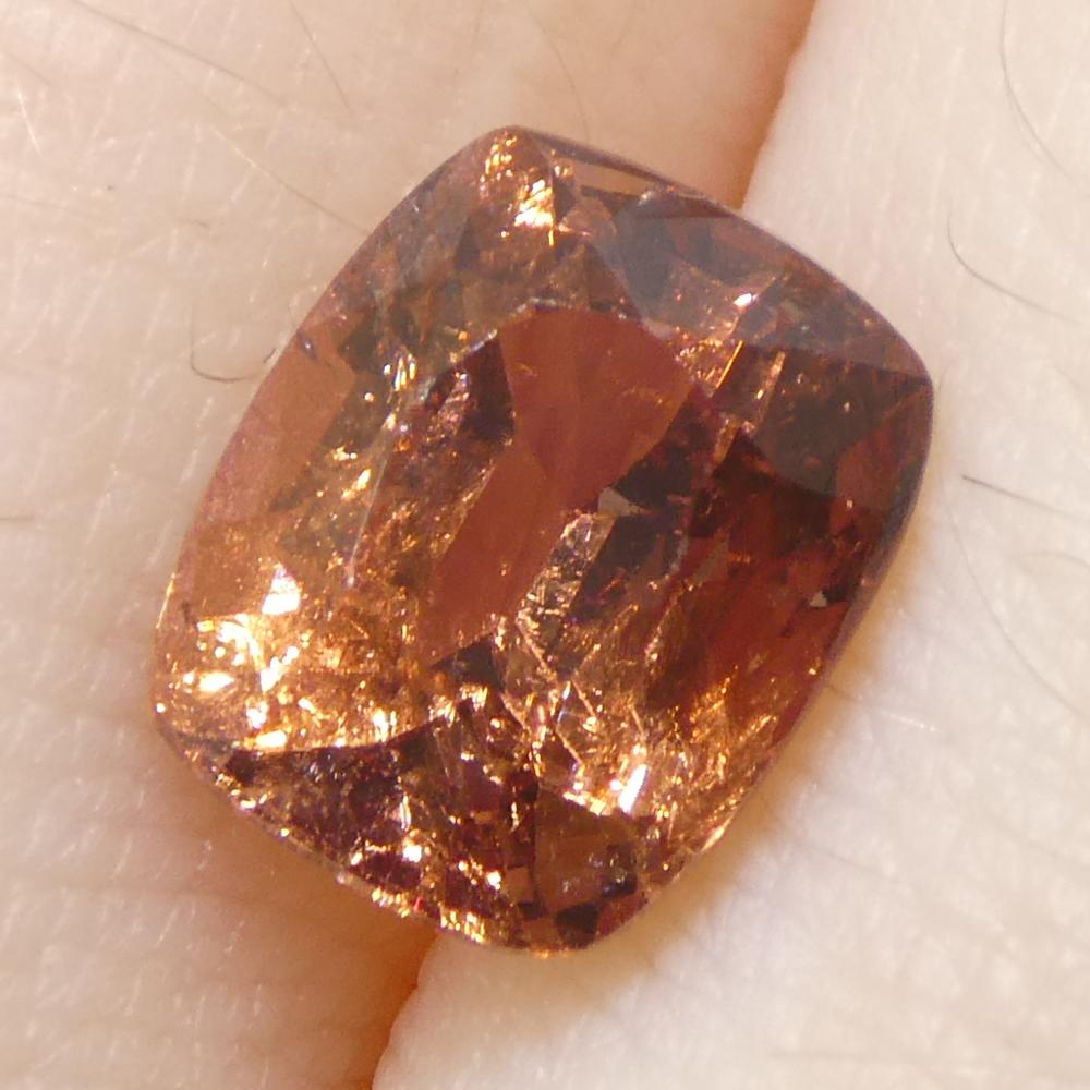 2,15ct Spinello arancione a cuscino dalla Birmania non riscaldato in vendita 8