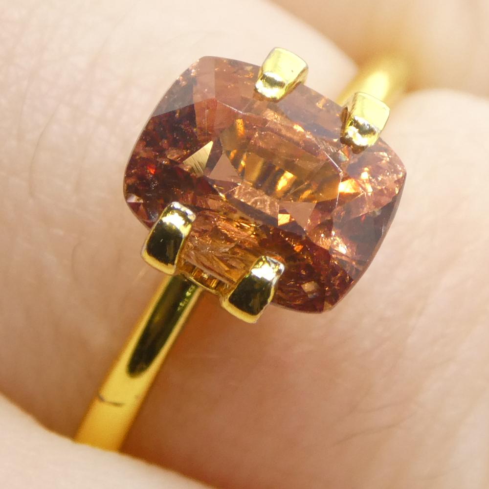 2,15ct Spinello arancione a cuscino dalla Birmania non riscaldato in vendita 9