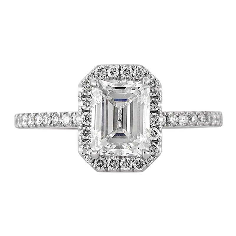 2.15ct Emerald Cut Diamond Engagement Ring