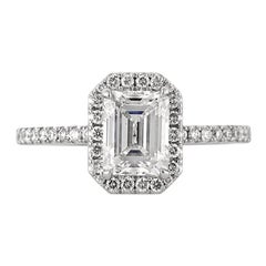 2.15ct Emerald Cut Diamond Engagement Ring
