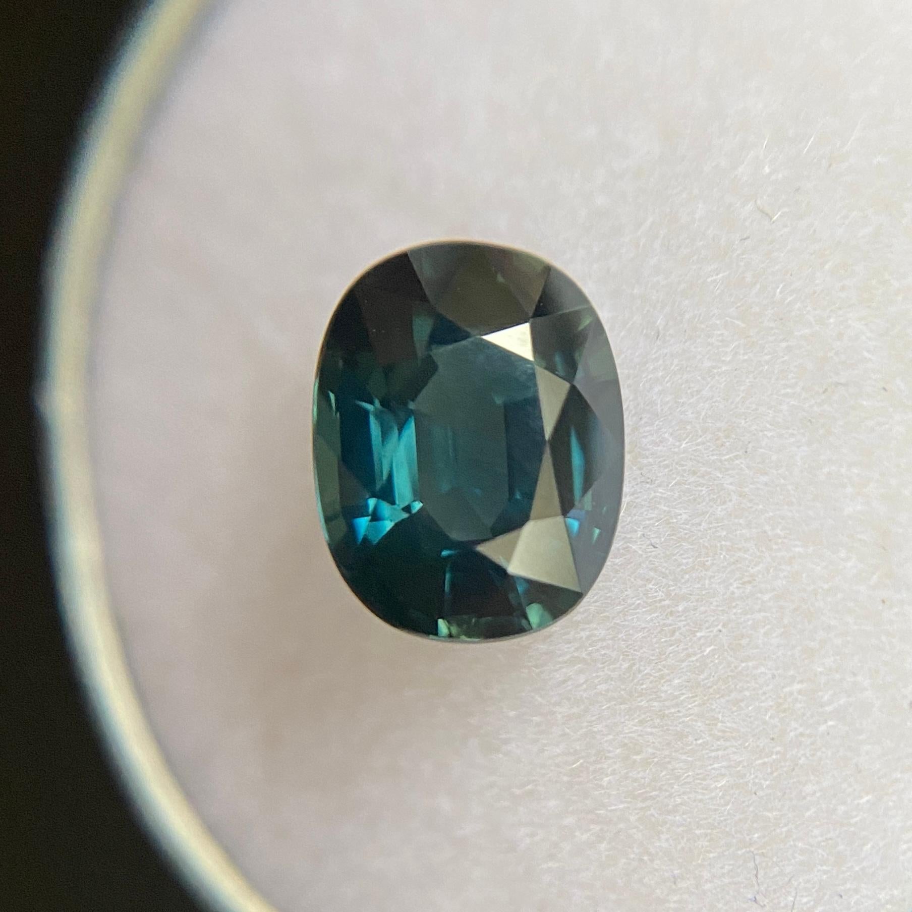 2.15ct Fine Deep Blue Sapphire Oval Cut Australian Rare Loose Gemstone In New Condition In Birmingham, GB