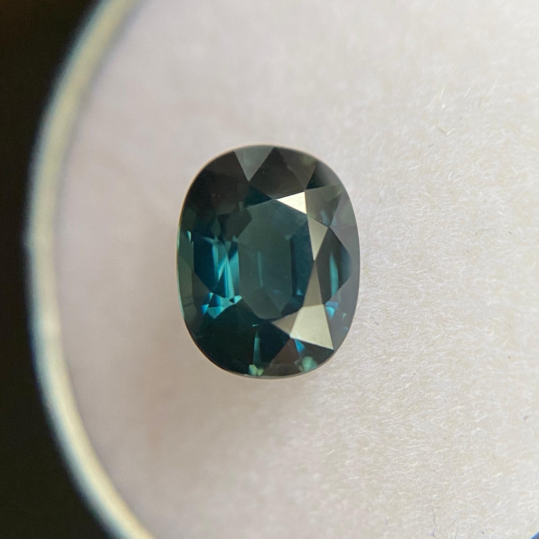 Women's or Men's 2.15ct Fine Deep Blue Sapphire Oval Cut Australian Rare Loose Gemstone