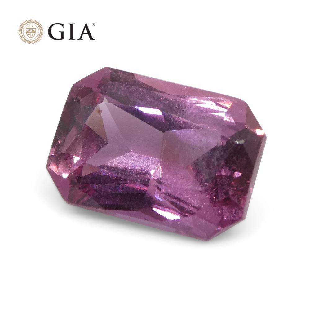 2.15ct Octagonal Purplish Pink Sapphire GIA Certified Madagascar For Sale 7