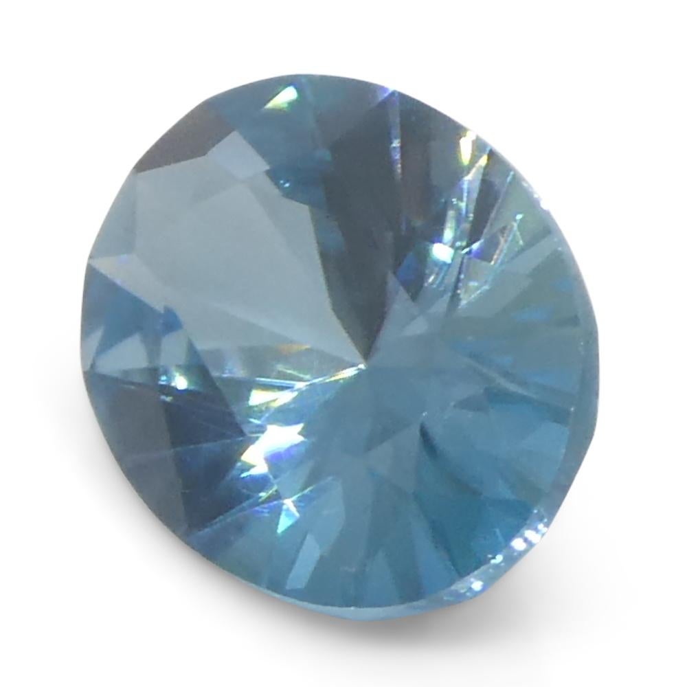 2.15ct Natural Earth Mined Oval Master Brilliant Cut Blue Zircon from Cambodia For Sale 5