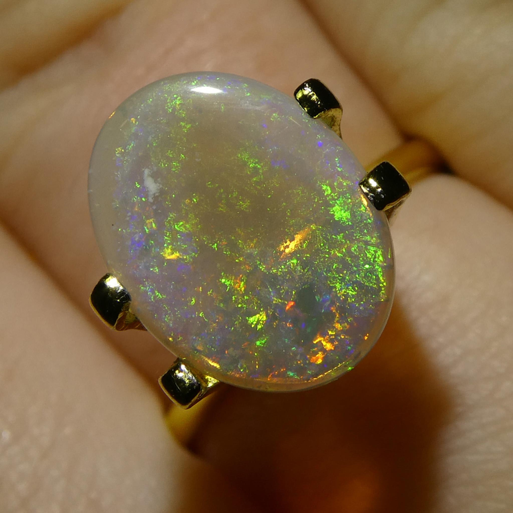 Beschreibung:

Edelstein-Typ: Opal 
Anzahl von Steinen: 1
Gewicht: 2,15 ct
Abmessungen: 12,51 x 9,64 x 2,61 mm
Die Form: Oval
Schliffart: Cabochon
Schnittstil Krone: 
Cutting Style Pavilion:  
Durchsichtigkeit: Transluzent
Klarheit: N/A
Farbe:
