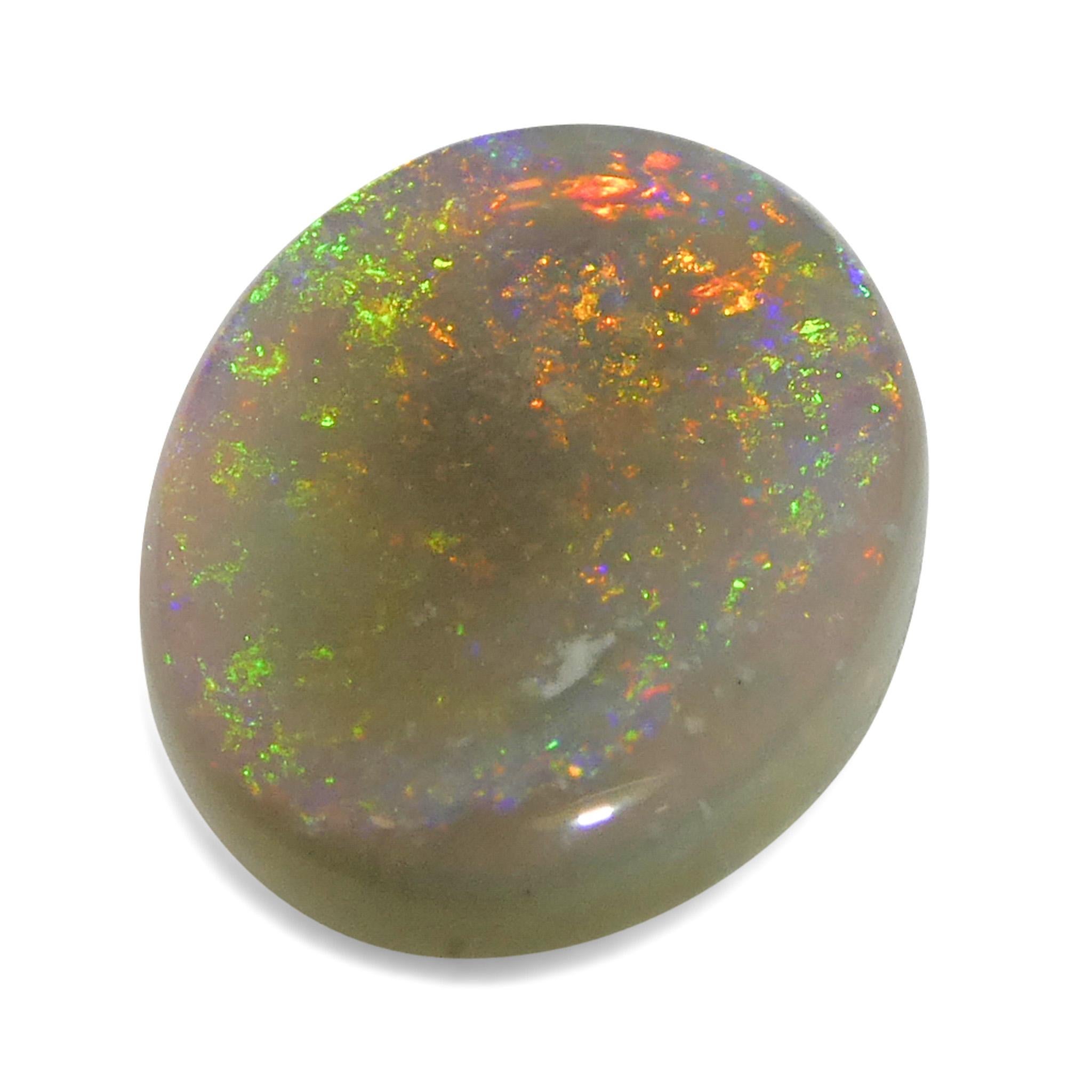 2.15 Karat ovaler weißer Opal mit Cabochonschliff aus Australien im Angebot 1