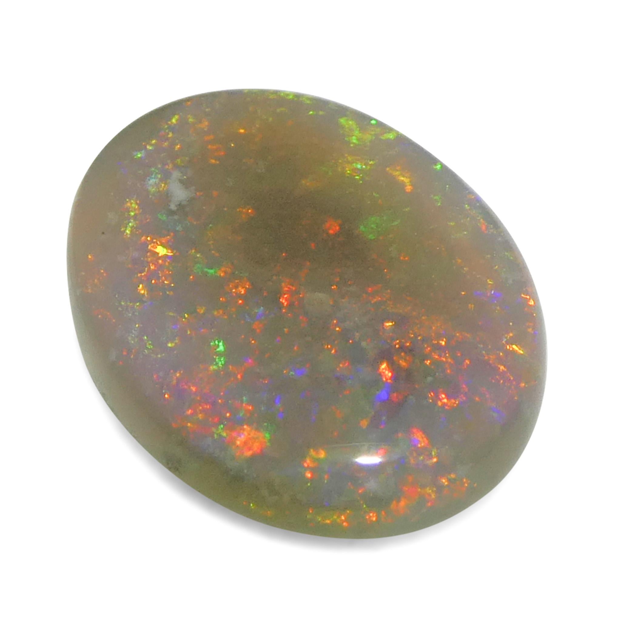 2.15 Karat ovaler weißer Opal mit Cabochonschliff aus Australien im Angebot 2