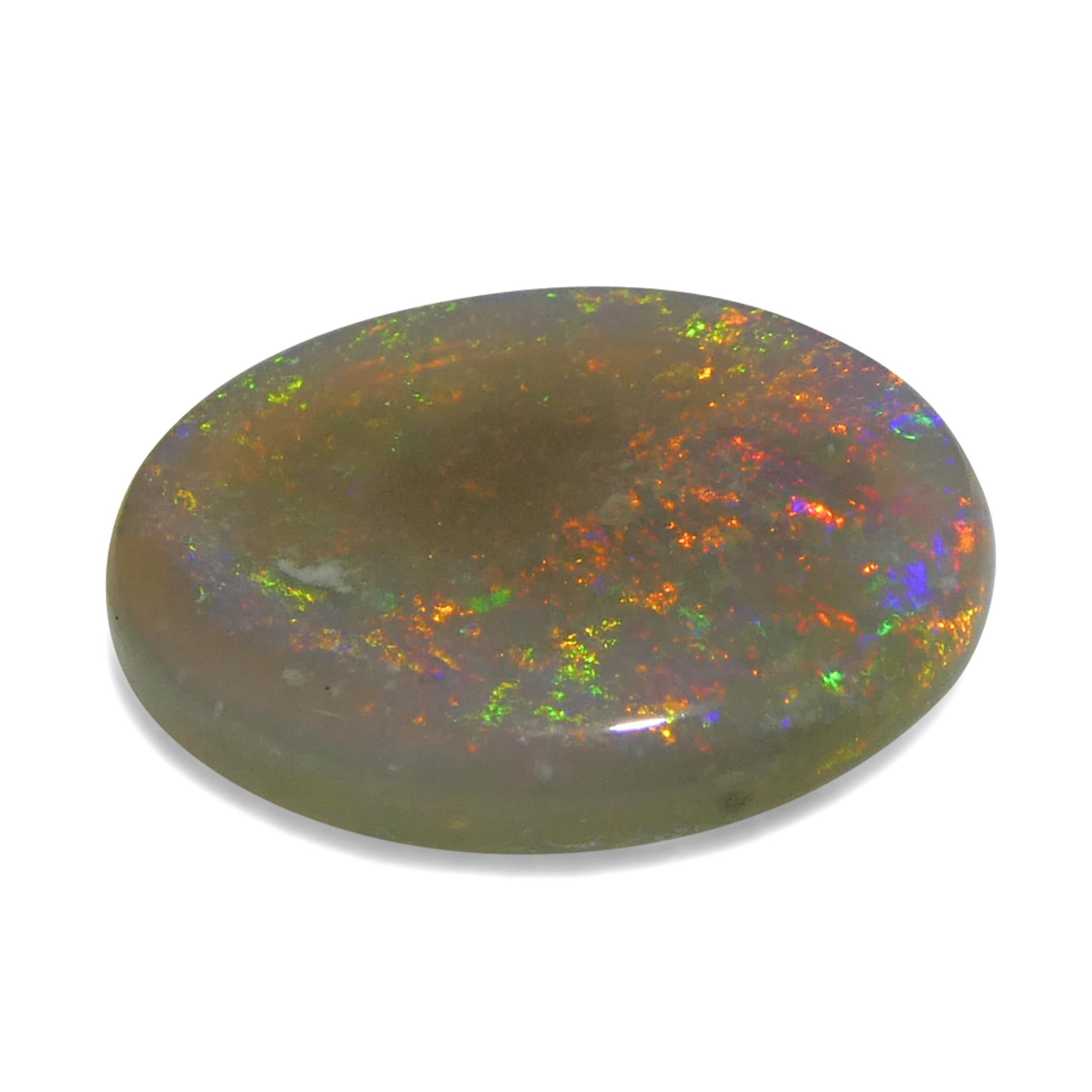 2.15 Karat ovaler weißer Opal mit Cabochonschliff aus Australien im Angebot 3