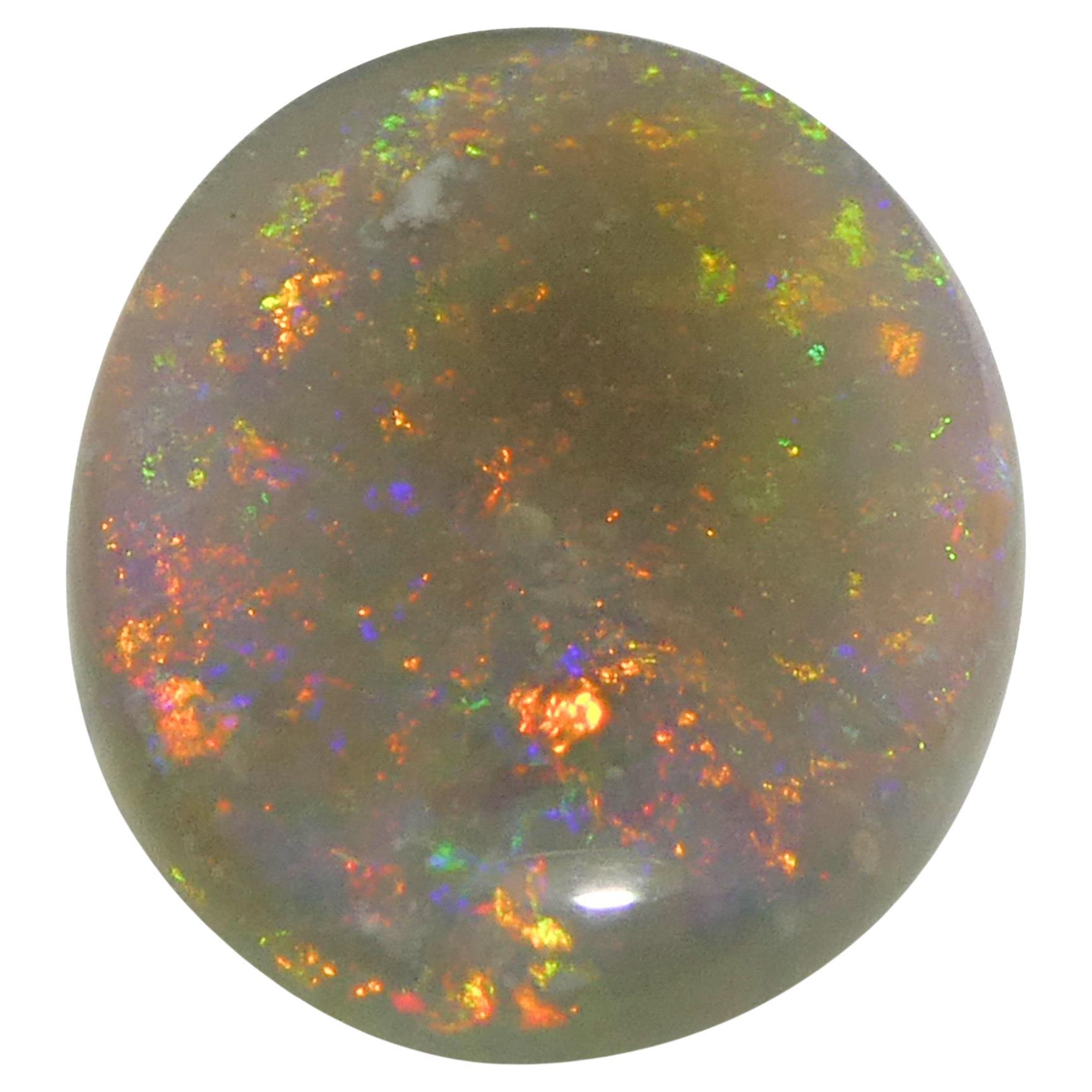 2.15ct Oval Cabochon White Opal from Australia