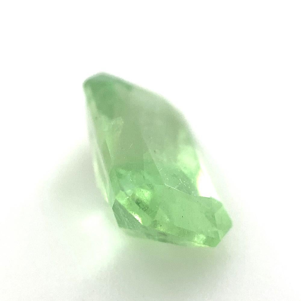 2.15ct Radiant Cut Mint Green Garnet from Merelani, Tanzania In New Condition For Sale In Toronto, Ontario